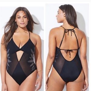 NWT SEXY Ashley Graham x Swimsuits For All Ritzy Swimsuit black and gold size 22